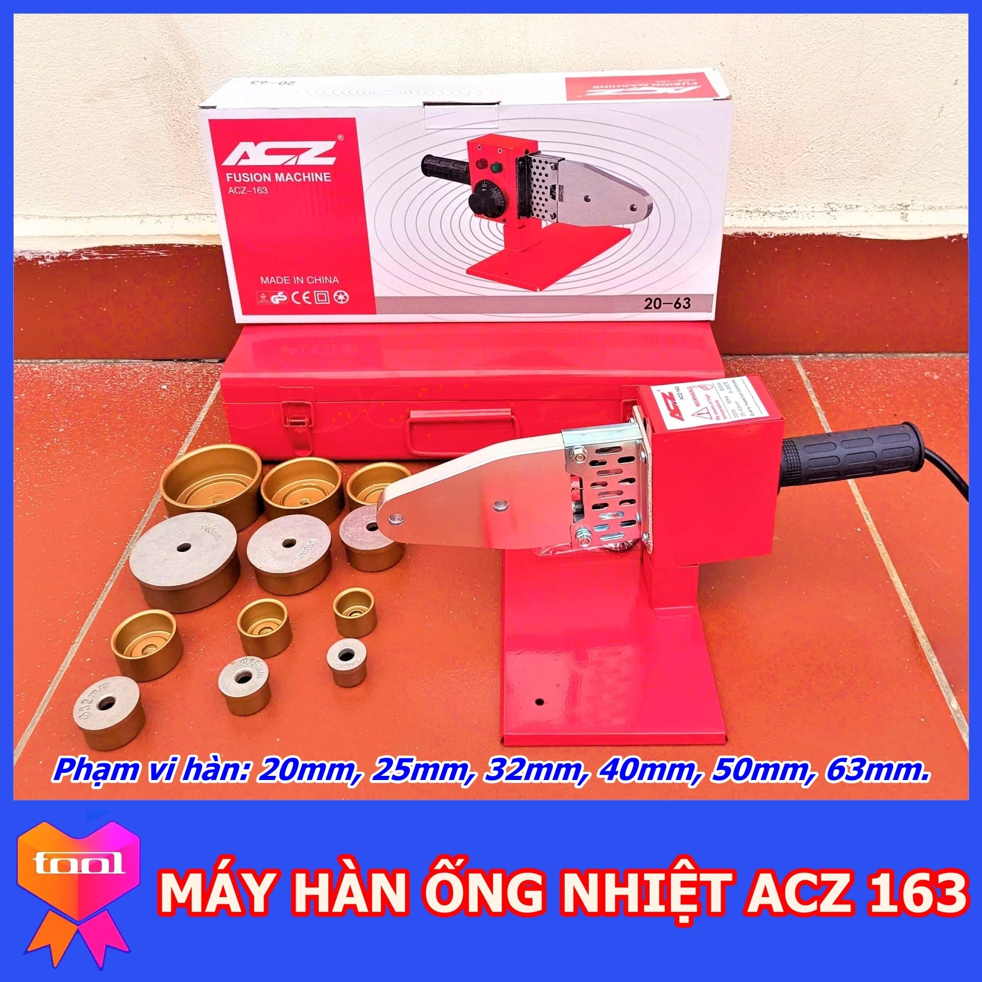 Máy hàn ống nhiệt ACZ-163 Malaysia ( 20mm - 63mm )