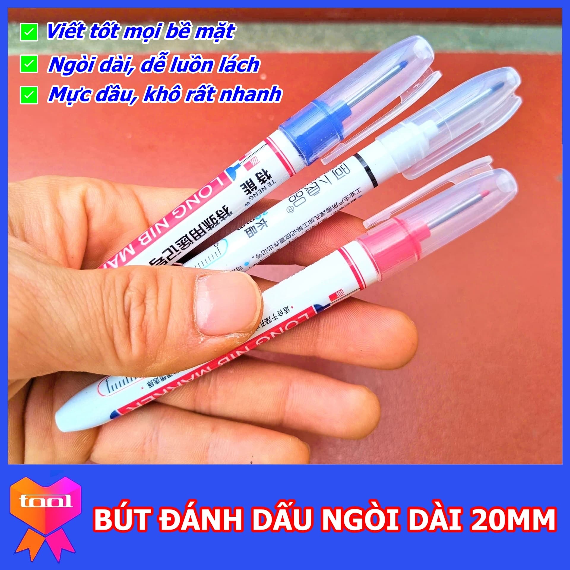 Bút đánh dấu lỗ sâu đa năng chiều dài 20mm, dùng trong làm gỗ, cơ khí, phòng tắm, xây dựng
