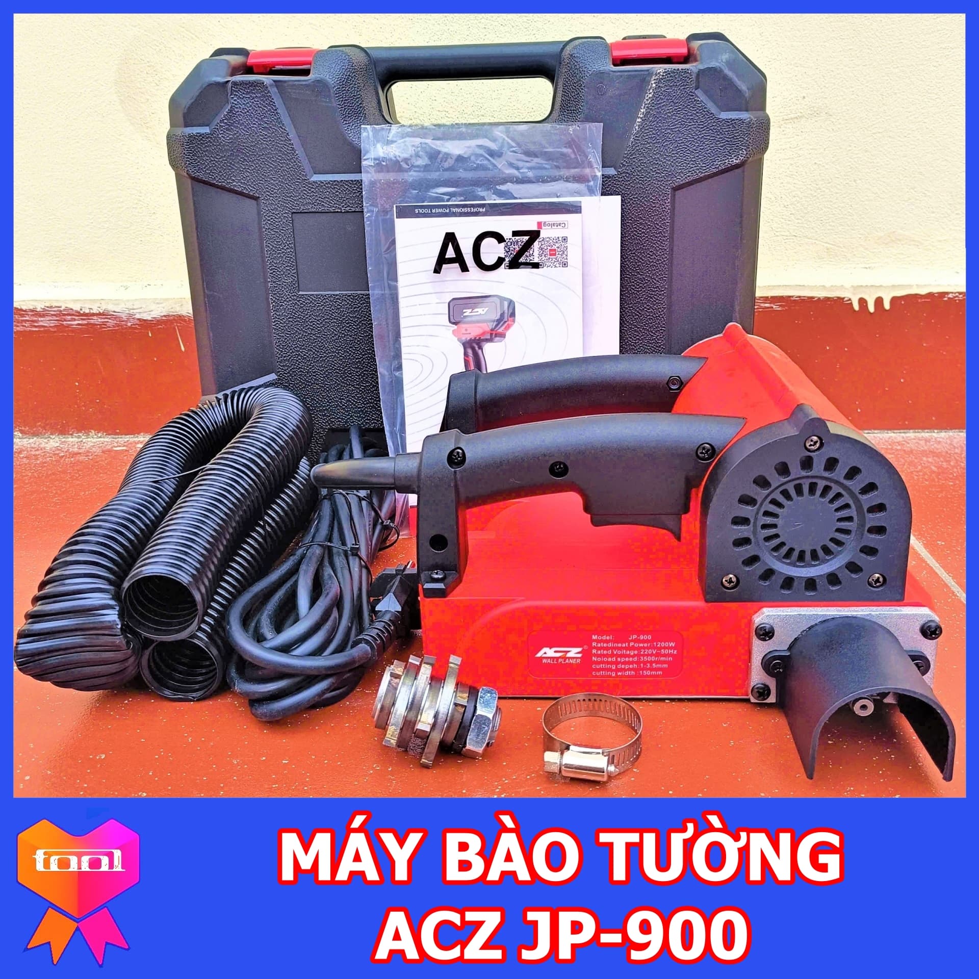 Máy bào tường chất lượng cao ACZ JP-900, chuyên dụng cho thợ làm nghề, bao khỏe bao bền