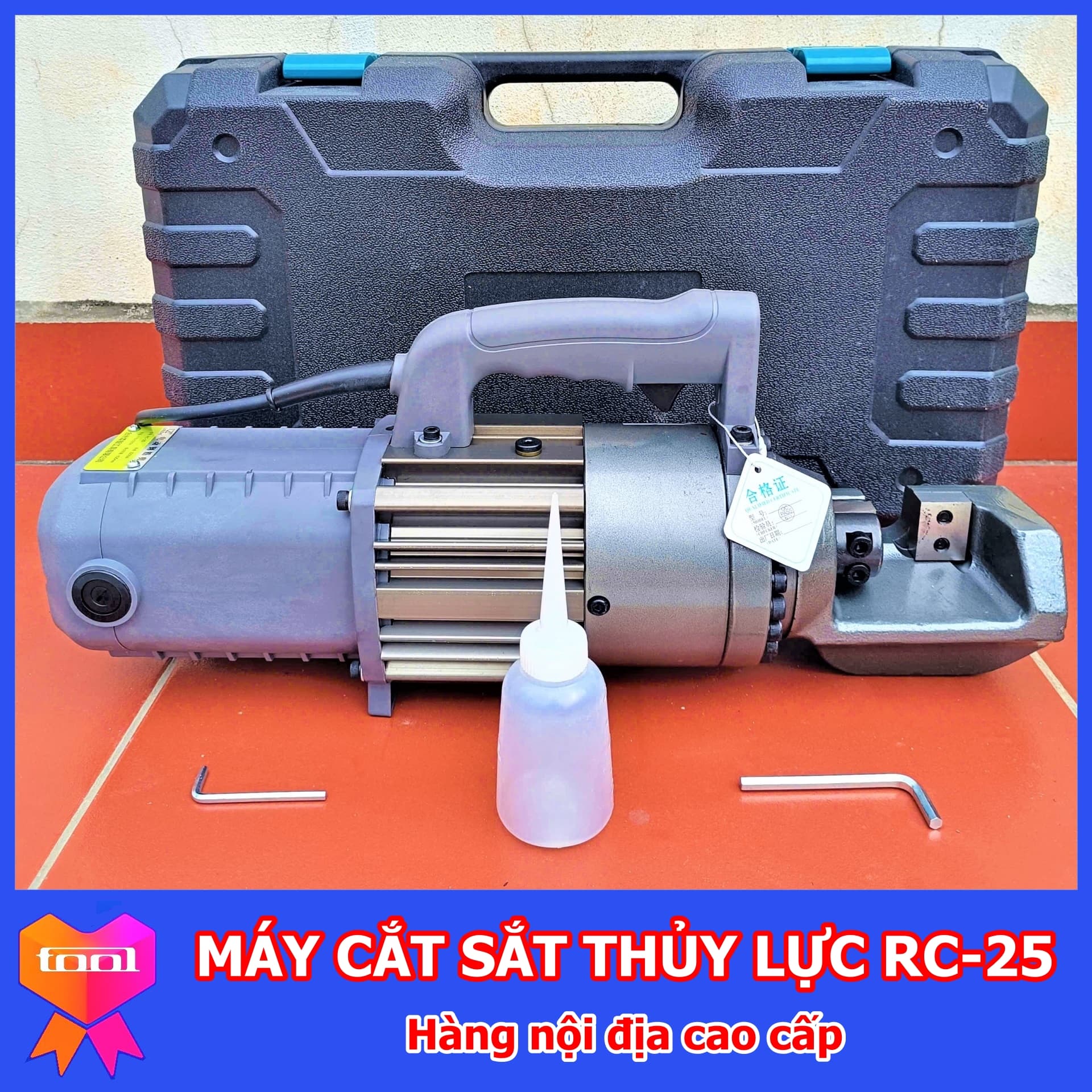 Máy cắt sắt thép thủy lực cầm tay RC25, hàng nội địa cao cấp Trung Quốc, bao khỏe bao bền