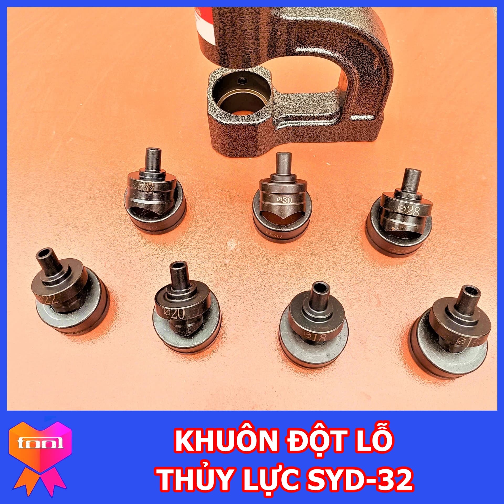 Khuôn đột cho máy đột lỗ thủy lực SYD-32, chuyên dụng cho thợ, hàng nội địa cao cấp