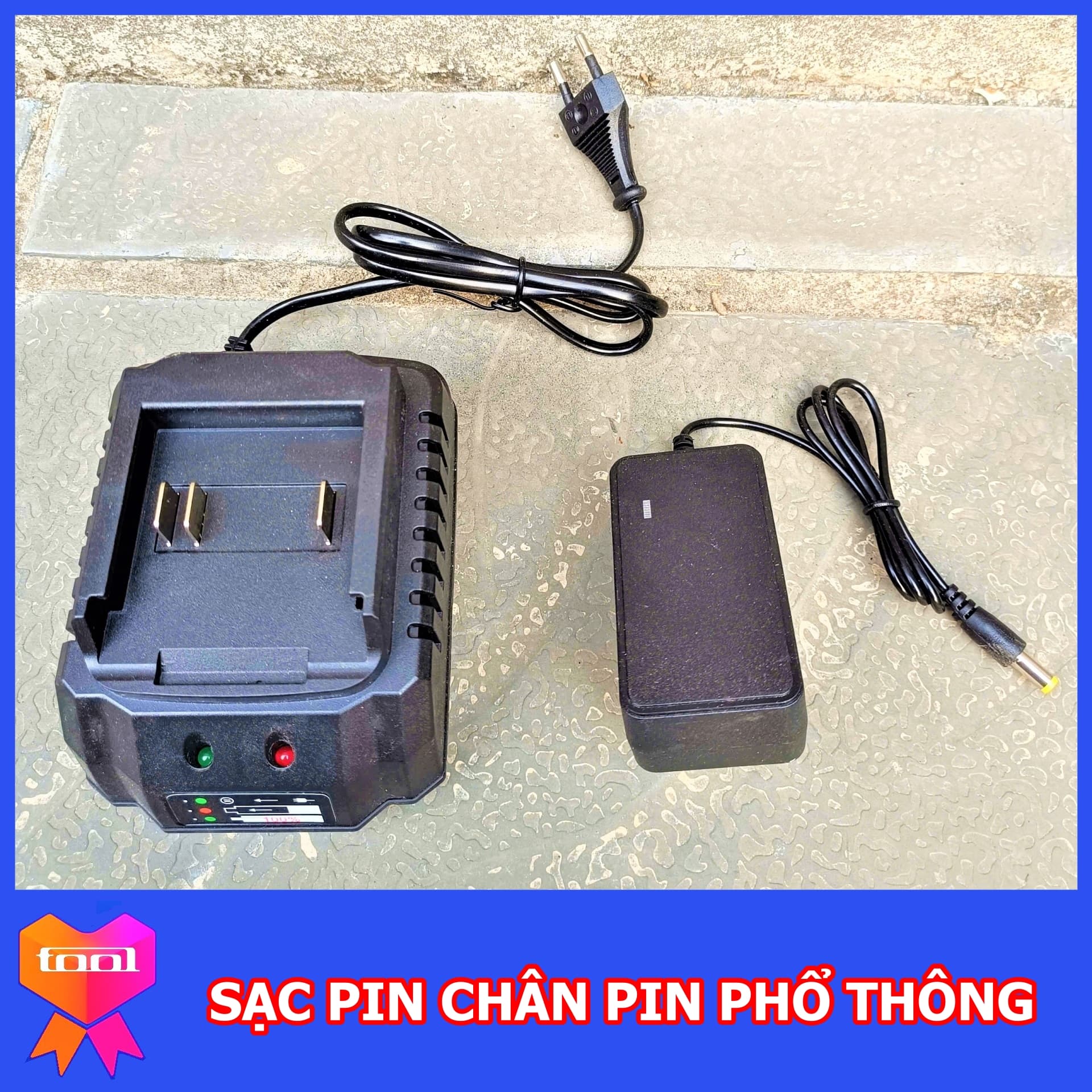 Sạc pin đa năng, sạc nhanh, chân pin phổ thông, bảo hành 6 tháng